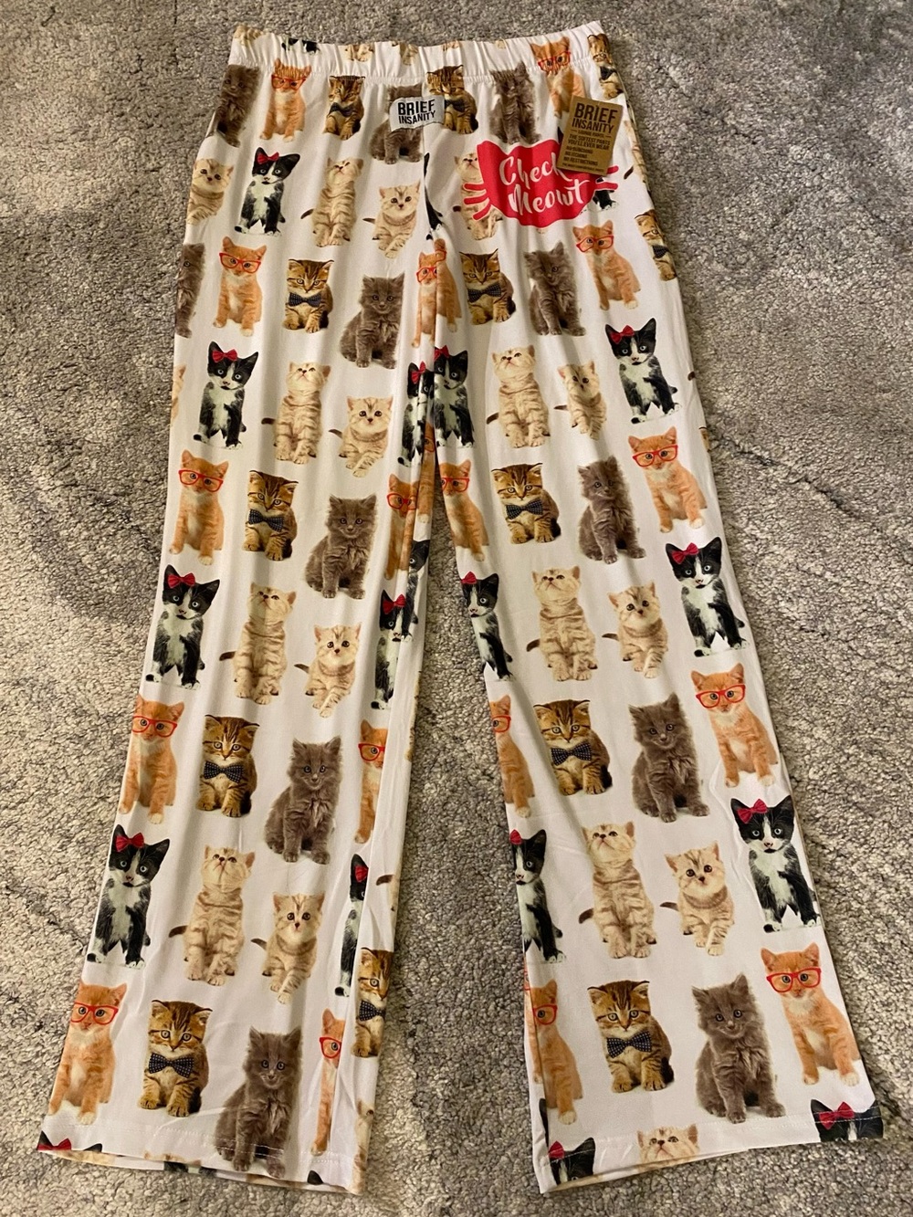 Brief Insanity Check Meowt Lounge Pants Size XL, NWT 🐱 - Picture 2 of 9